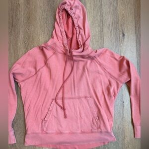 J. Crew Coral Cropped Hoodie